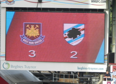 WEST HAM V SAMPDORIA, amichevole 2014