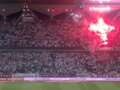 Legia, torce e sciarpe nel minuto di silenzio